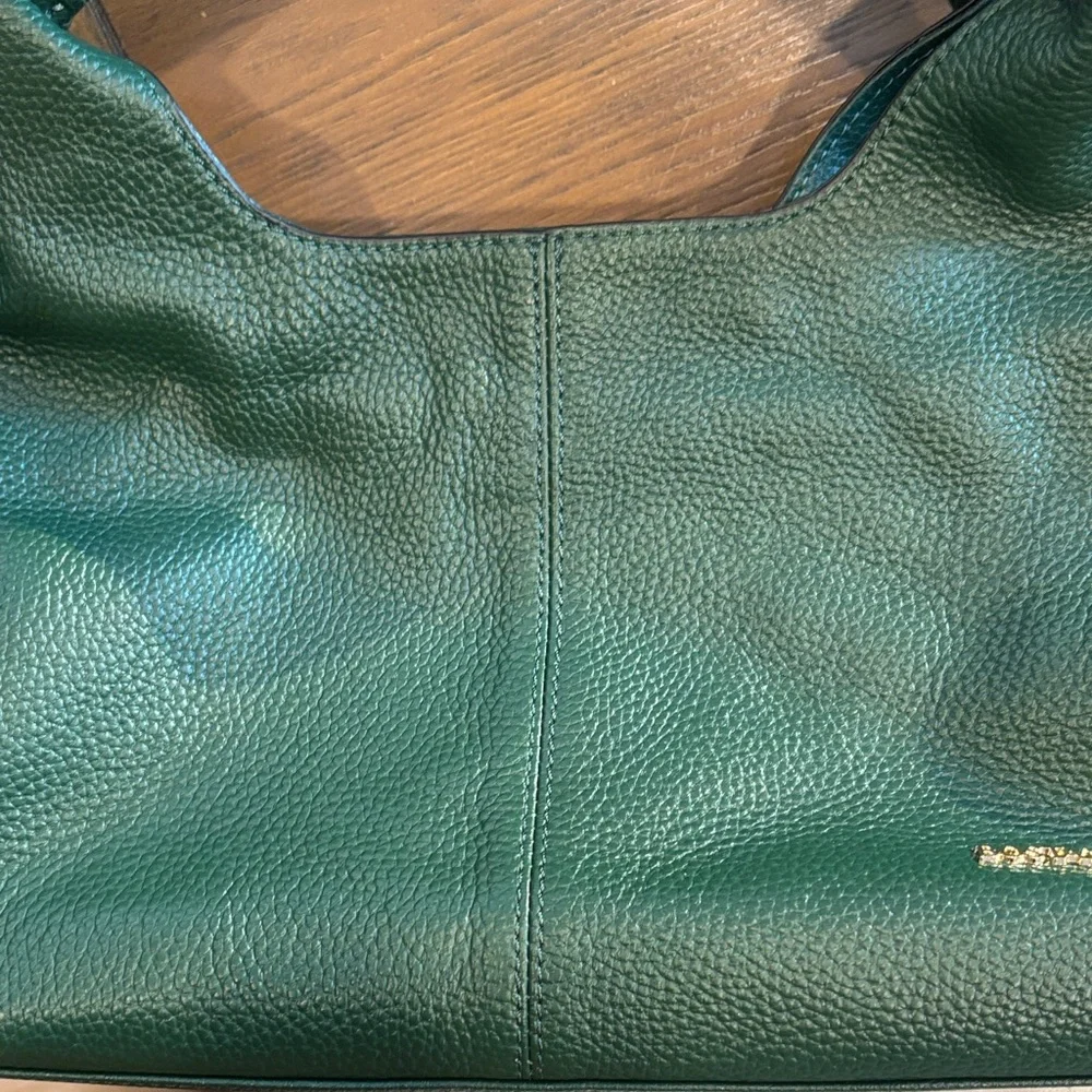 💚Bostonian Forest Green Leather Shoulder Bag - Picture 10 of 15